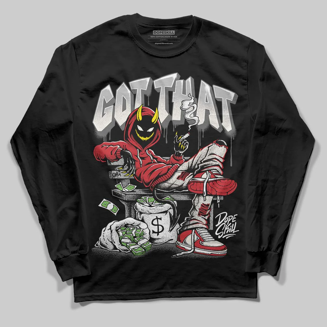 Flight Club 4s DopeSkill Long Sleeve T-Shirt Got That Graphic - Image 2