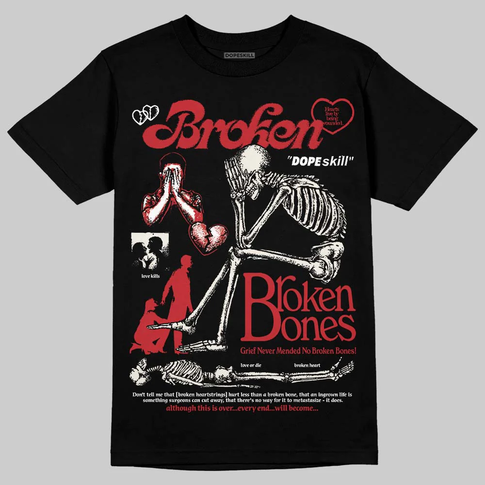 Flight Club 4s DopeSkill T-Shirt Broken Bones Graphic - Image 2