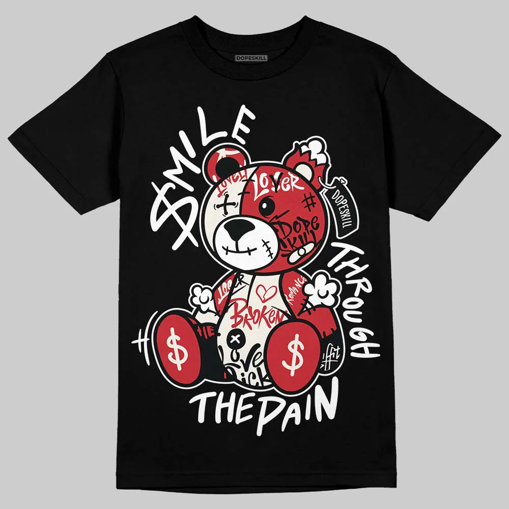 Flight Club 4s DopeSkill T-Shirt Smile Through The Pain Graphic - Image 2