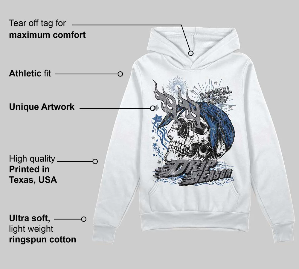 Flint Grey 9s DopeSkill Hoodie Sweatshirt Drip Season Graphic - Image 3