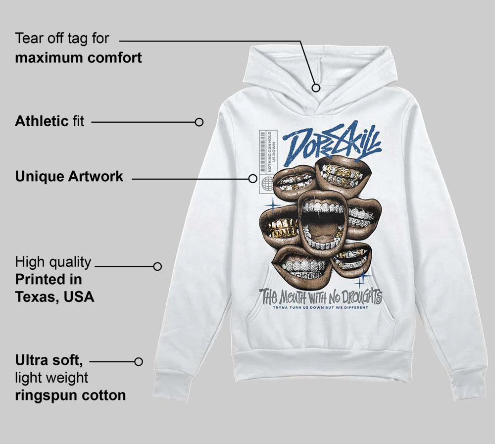 Flint Grey 9s DopeSkill Hoodie Sweatshirt The Mouth With No Droughts Graphic - Image 3