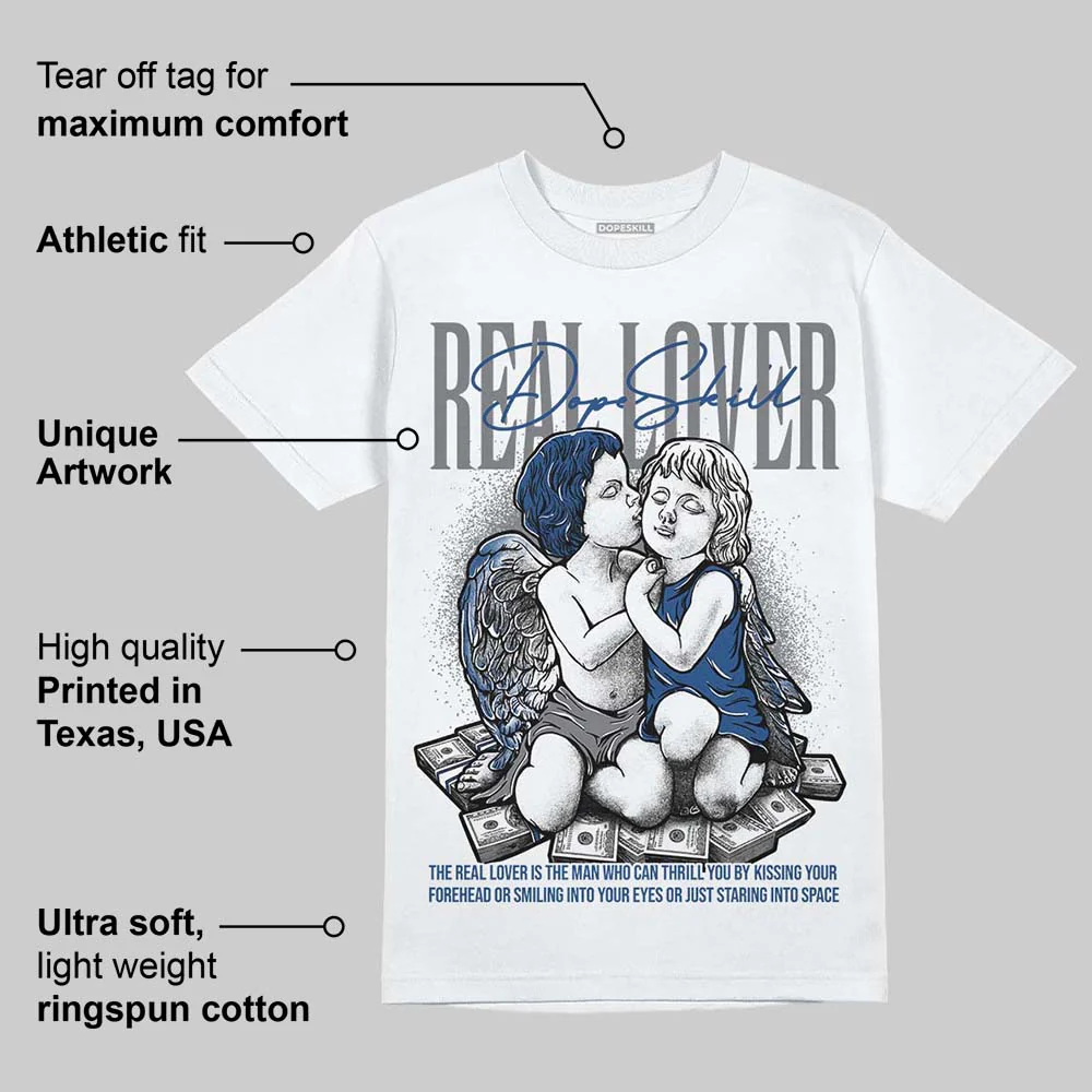 Flint Grey 9s DopeSkill T-Shirt Real Lover Graphic - Image 3