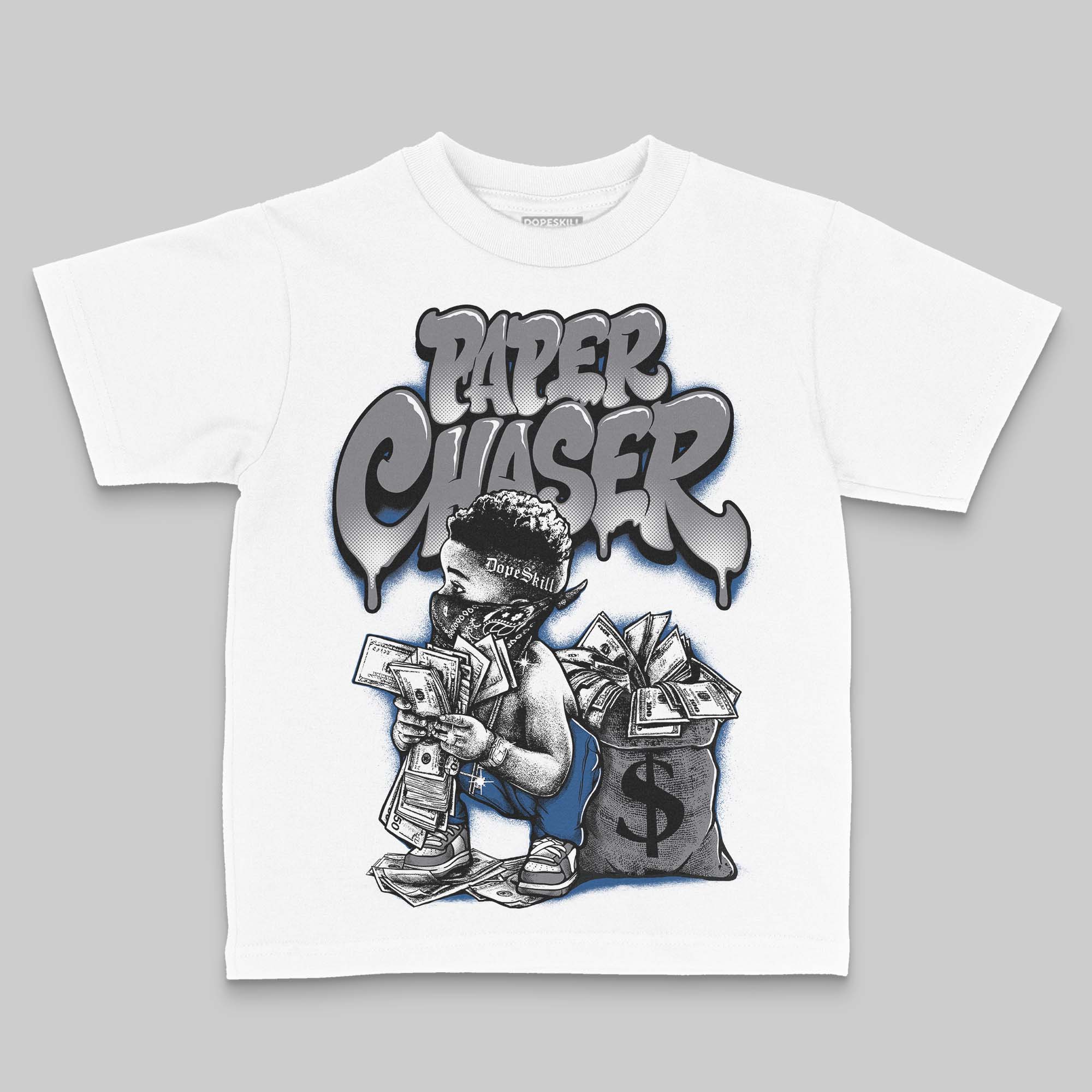 Flint Grey 9s DopeSkill Toddler Kids T-shirt Paper Chaser Boy Graphic