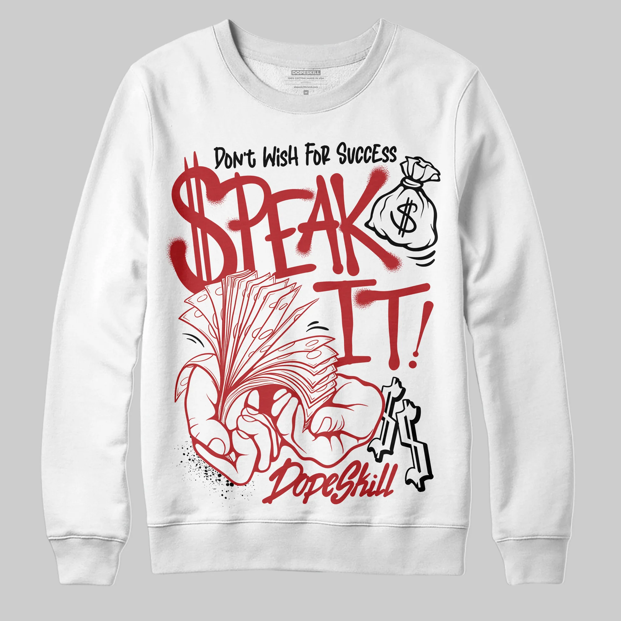 Flu Game 12s DopeSkill Sweatshirt Speak It Graphic - Image 2