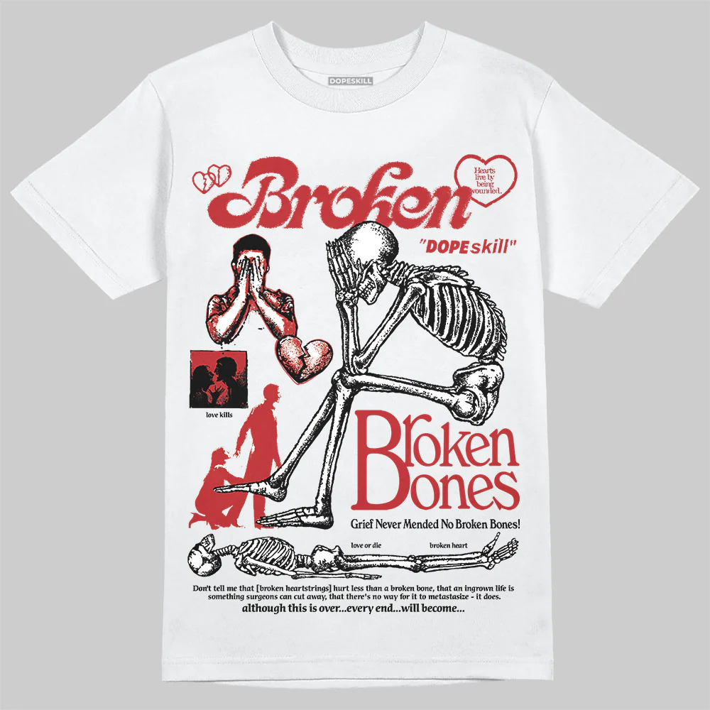 Flu Game 12s DopeSkill T-Shirt Broken Bones Graphic - Image 2