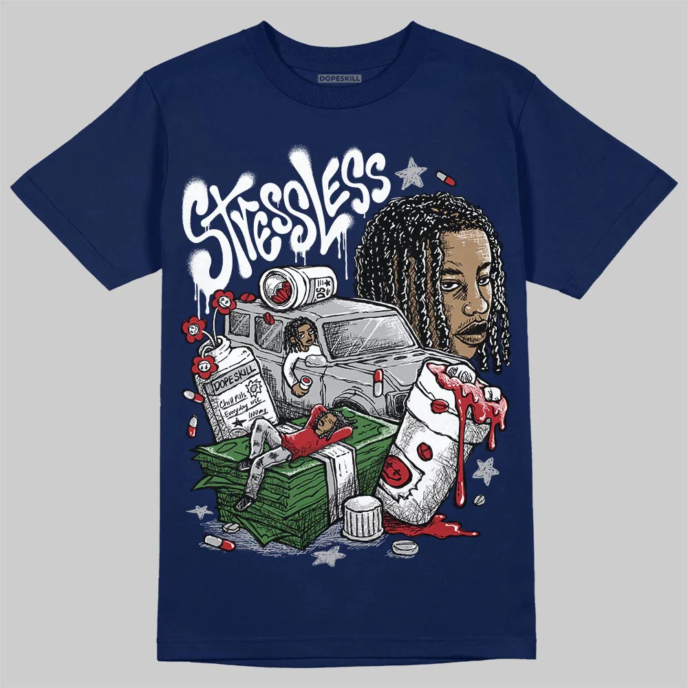 French Blue 12s DopeSkill T-Shirt Stressless Graphic - Image 2