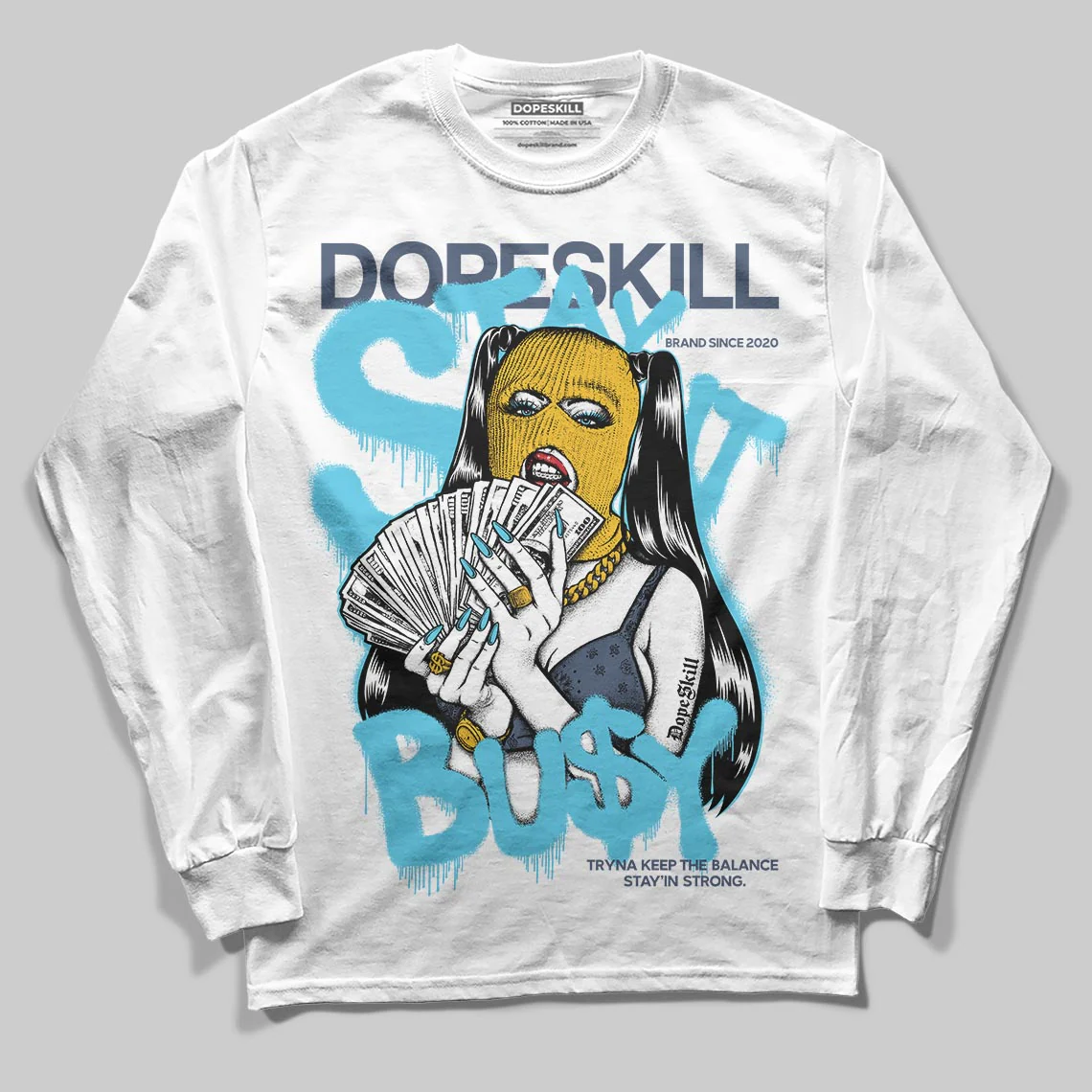 Gamma 11s DopeSkill Long Sleeve T-Shirt Stay It Busy Graphic - Image 2