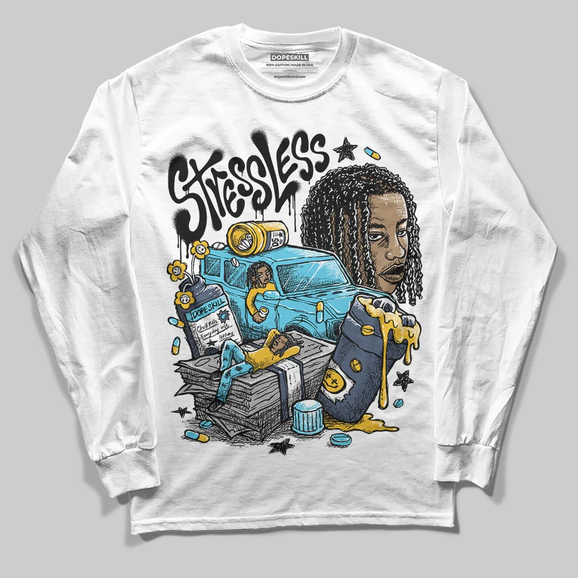 Gamma 11s DopeSkill Long Sleeve T-Shirt Stressless Graphic - Image 2