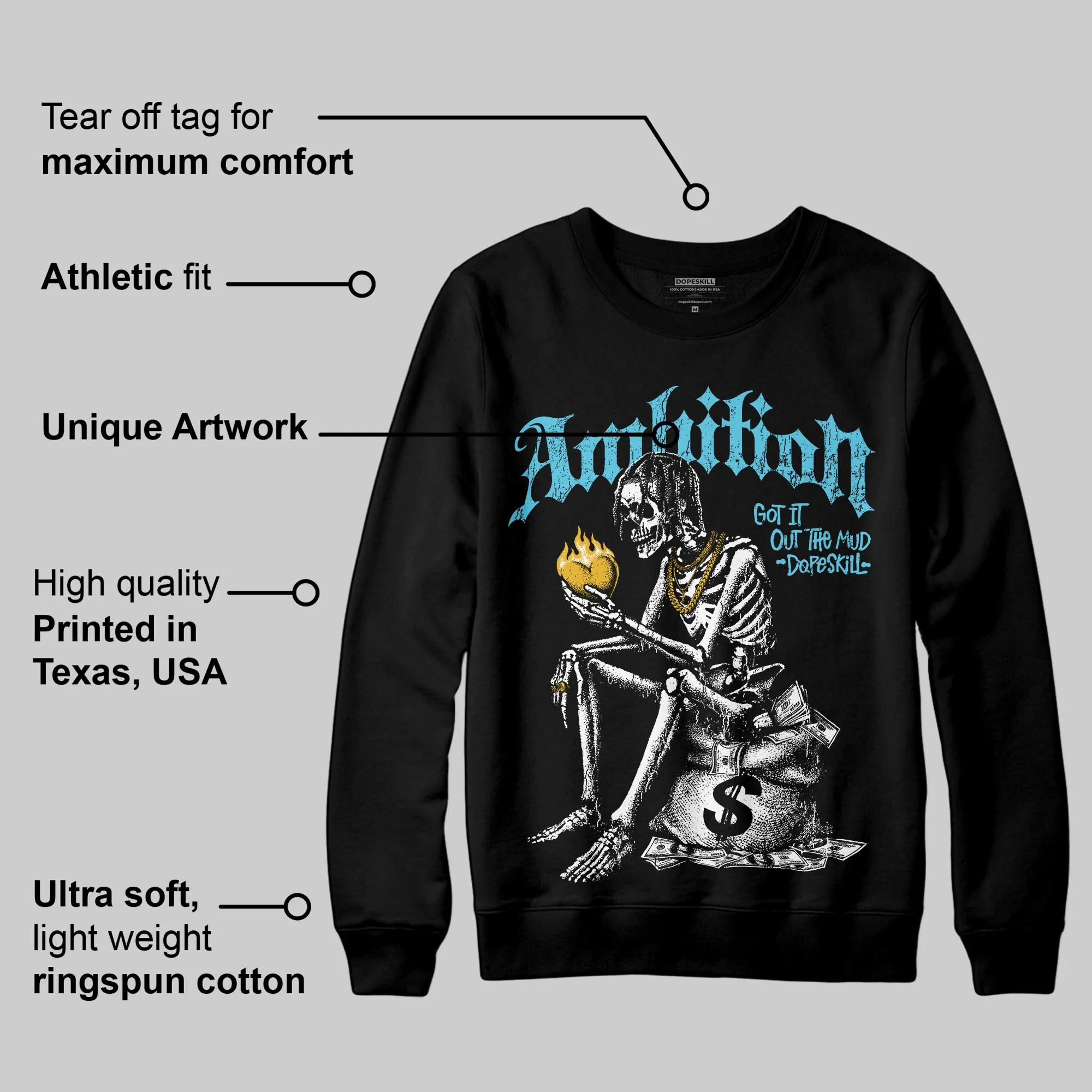 Gamma 11s DopeSkill Sweatshirt Ambition Graphic - Image 5