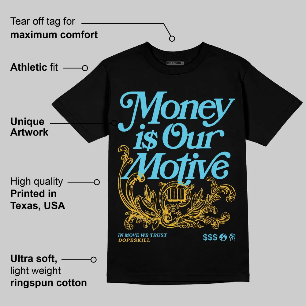 Gamma 11s DopeSkill T-Shirt Money Is Our Motive Typo Graphic - Image 3
