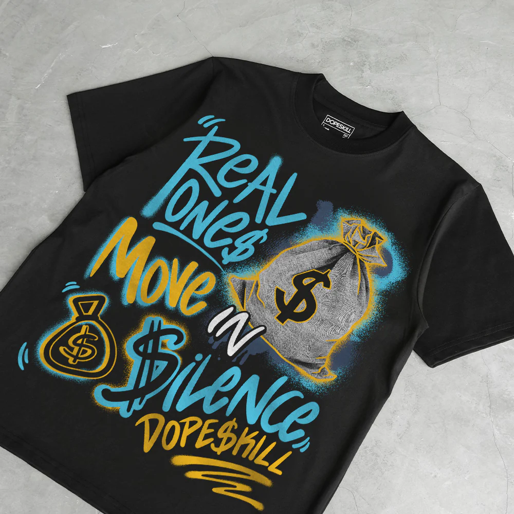 Gamma 11s DopeSkill T-Shirt Real Ones Move In Silence Graphic - Image 3