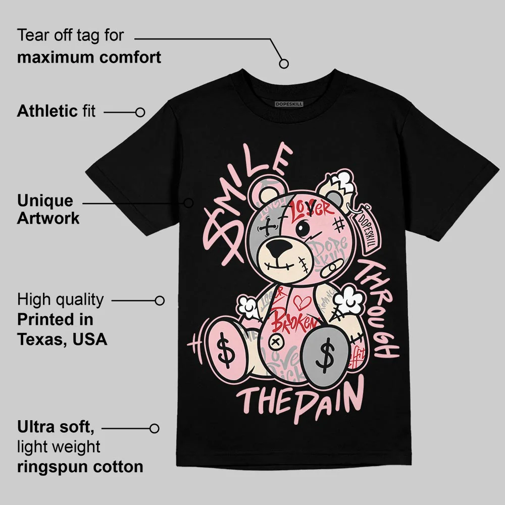 Gel-Nimbus 10.1 Strawberry DopeSkill T-Shirt Smile Through The Pain Graphic - Image 3