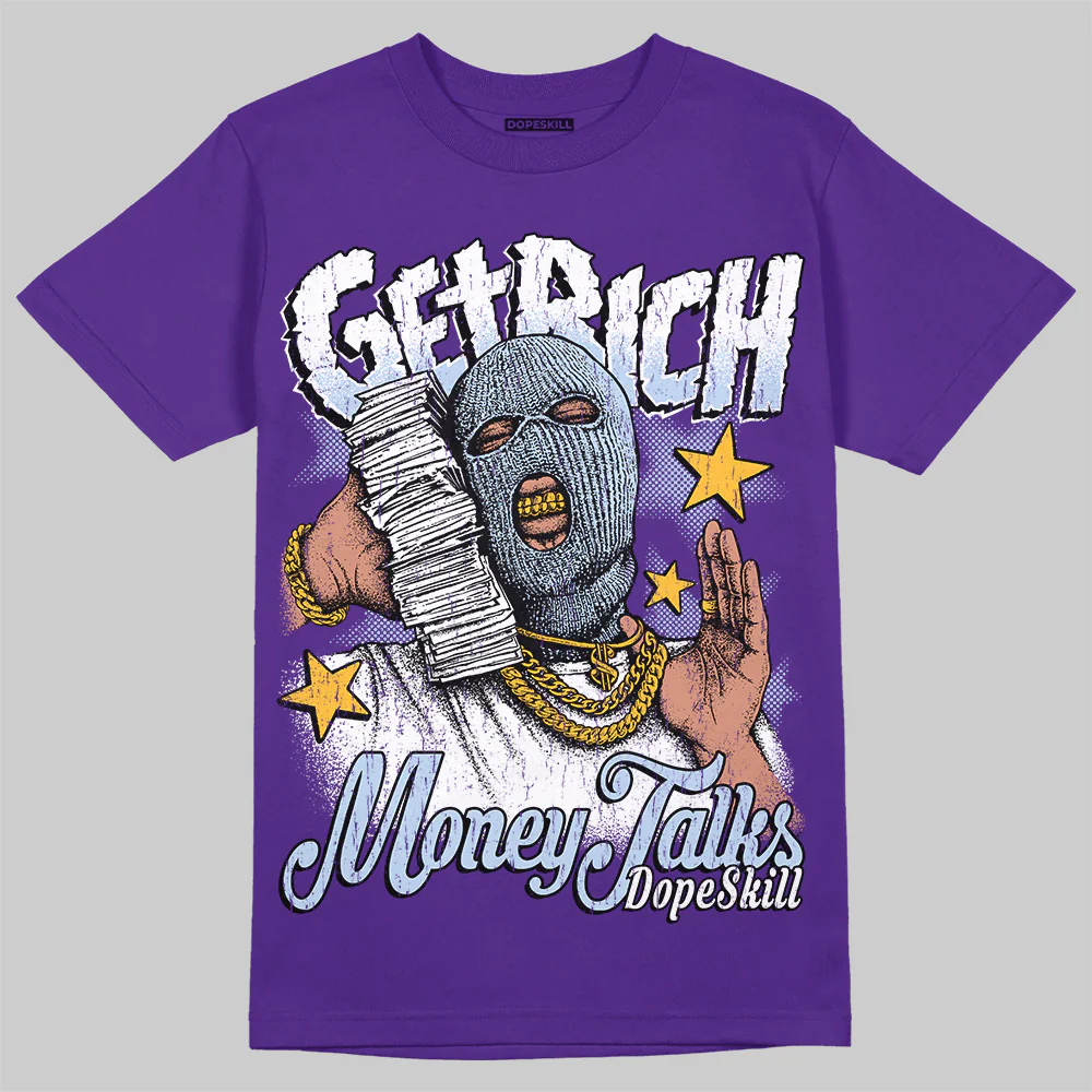 Grape 5s DopeSkill T-Shirt Get Rich Graphic - Image 3
