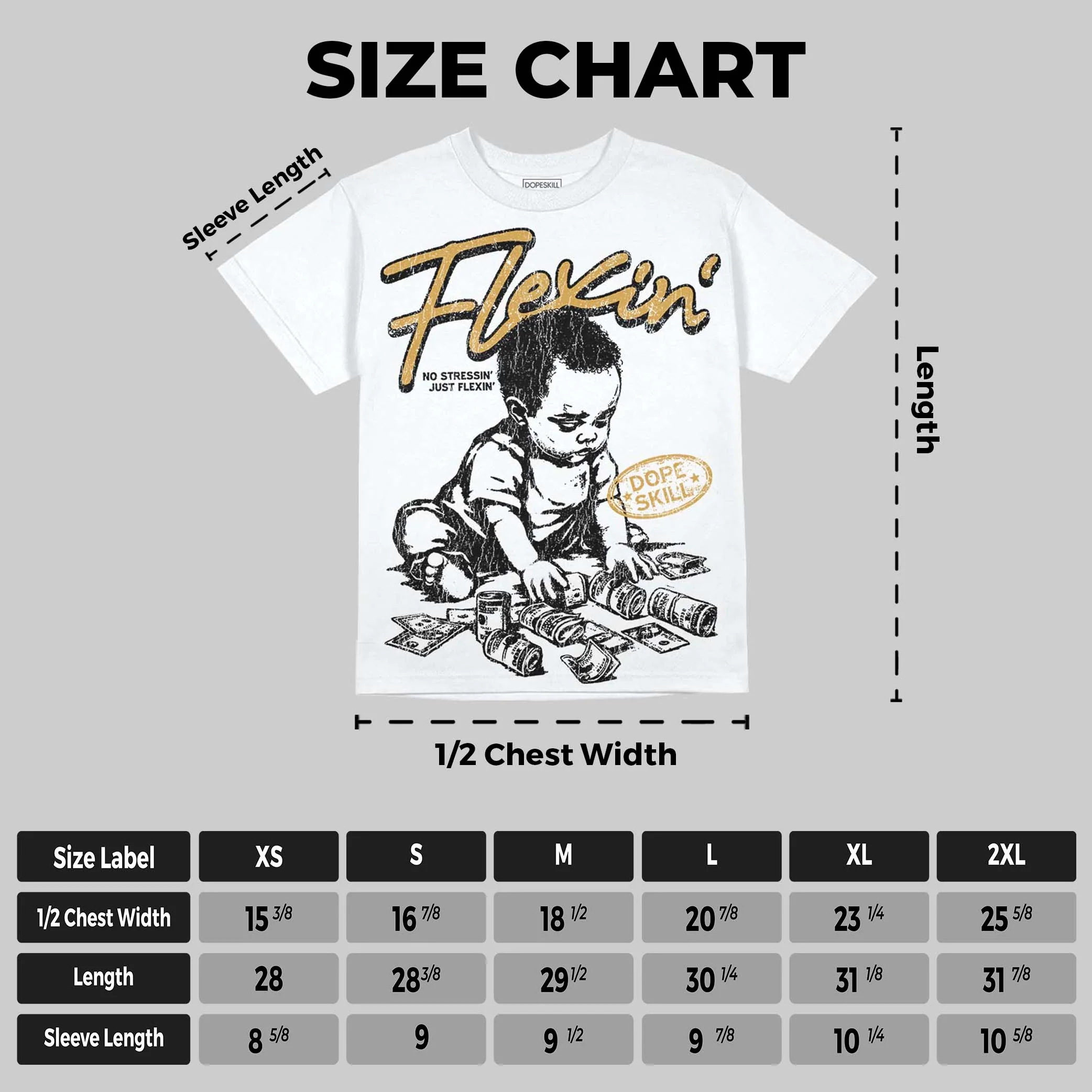 Gratitude 11s DopeSkill Oversize Print T-Shirt Flexin' Graphic - Image 2