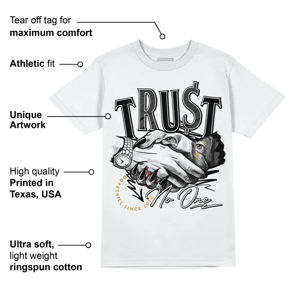 Gratitude 11s DopeSkill T-Shirt Trust No One Graphic - Image 3