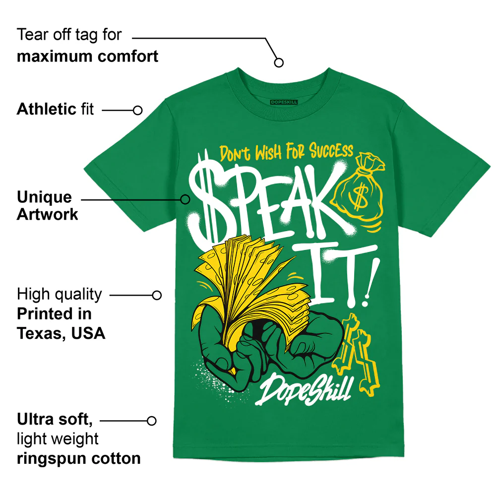 Green Collection DopeSkill Green T-shirt Speak It Graphic - Image 2