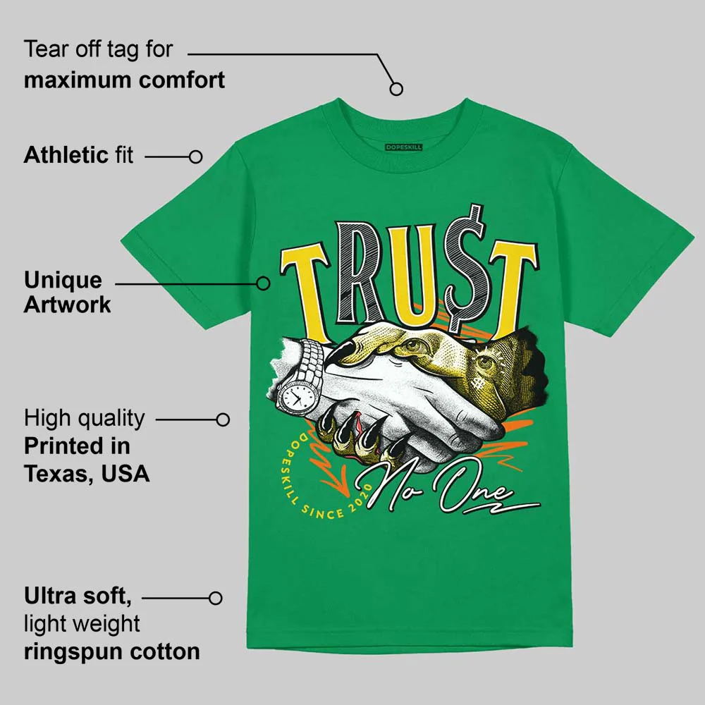 Green Collection DopeSkill Green T-shirt Trust No One Graphic - Image 2