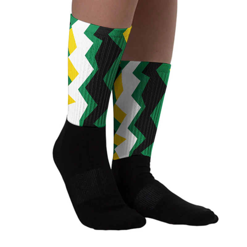 Green Collection DopeSkill Sublimated Socks ZicZac Graphic - Image 2