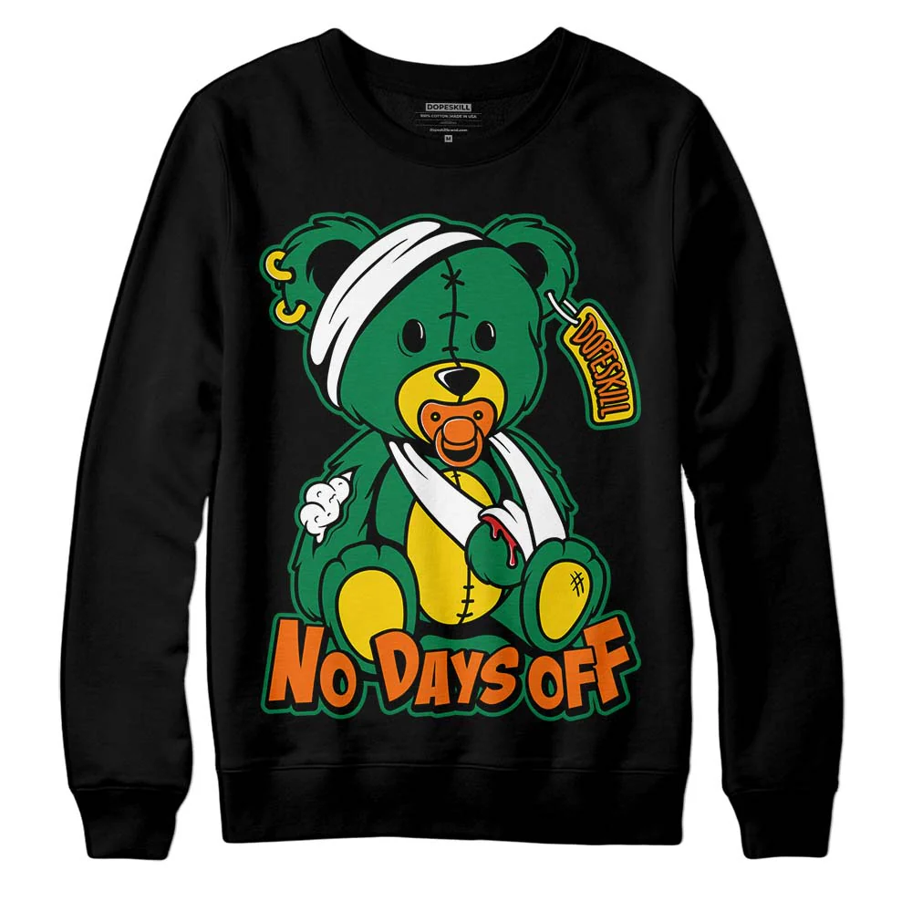 Green Collection DopeSkill Sweatshirt Hurt Bear Graphic - Image 2