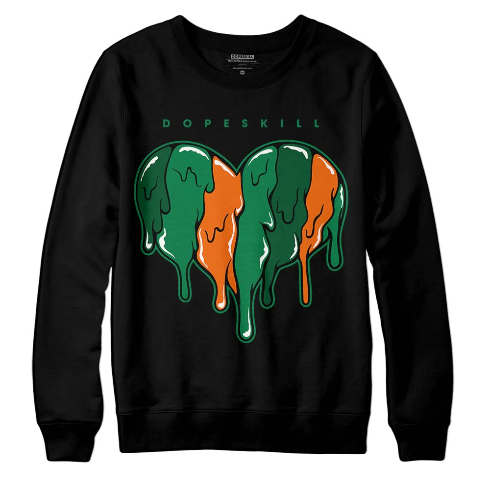 Green Collection DopeSkill Sweatshirt Slime Drip Heart Graphic - Image 2