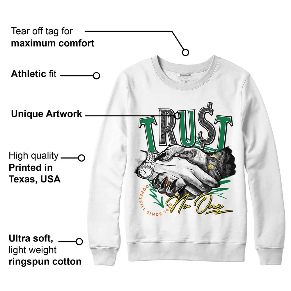 Green Collection DopeSkill Sweatshirt Trust No One Graphic - Image 3