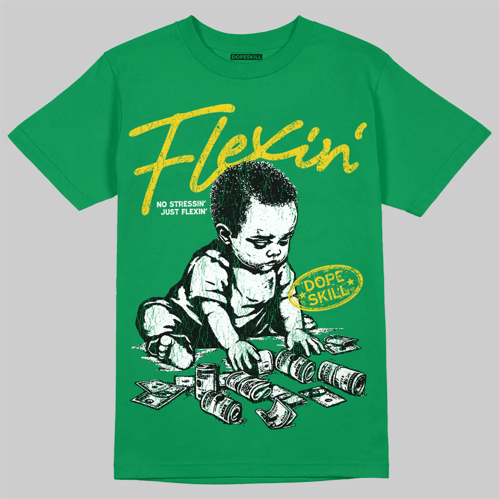 Green Collection DopeSkill T-Shirt Flexin' Graphic - Image 3