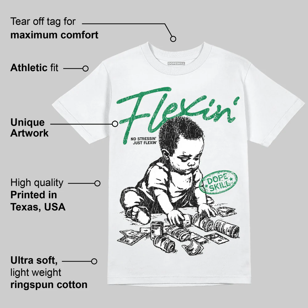 Green Collection DopeSkill T-Shirt Flexin' Graphic - Image 4