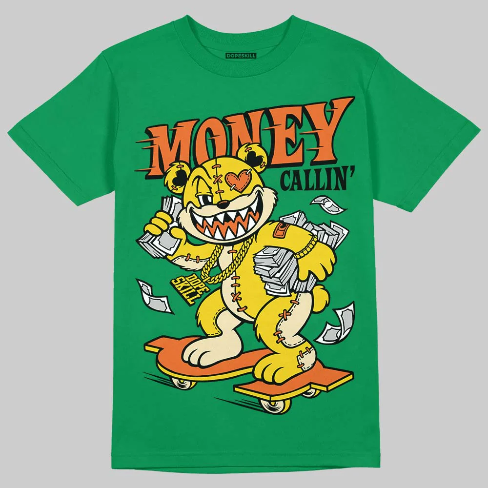 Green Collection DopeSkill T-Shirt Money Callin' Graphic - Image 3