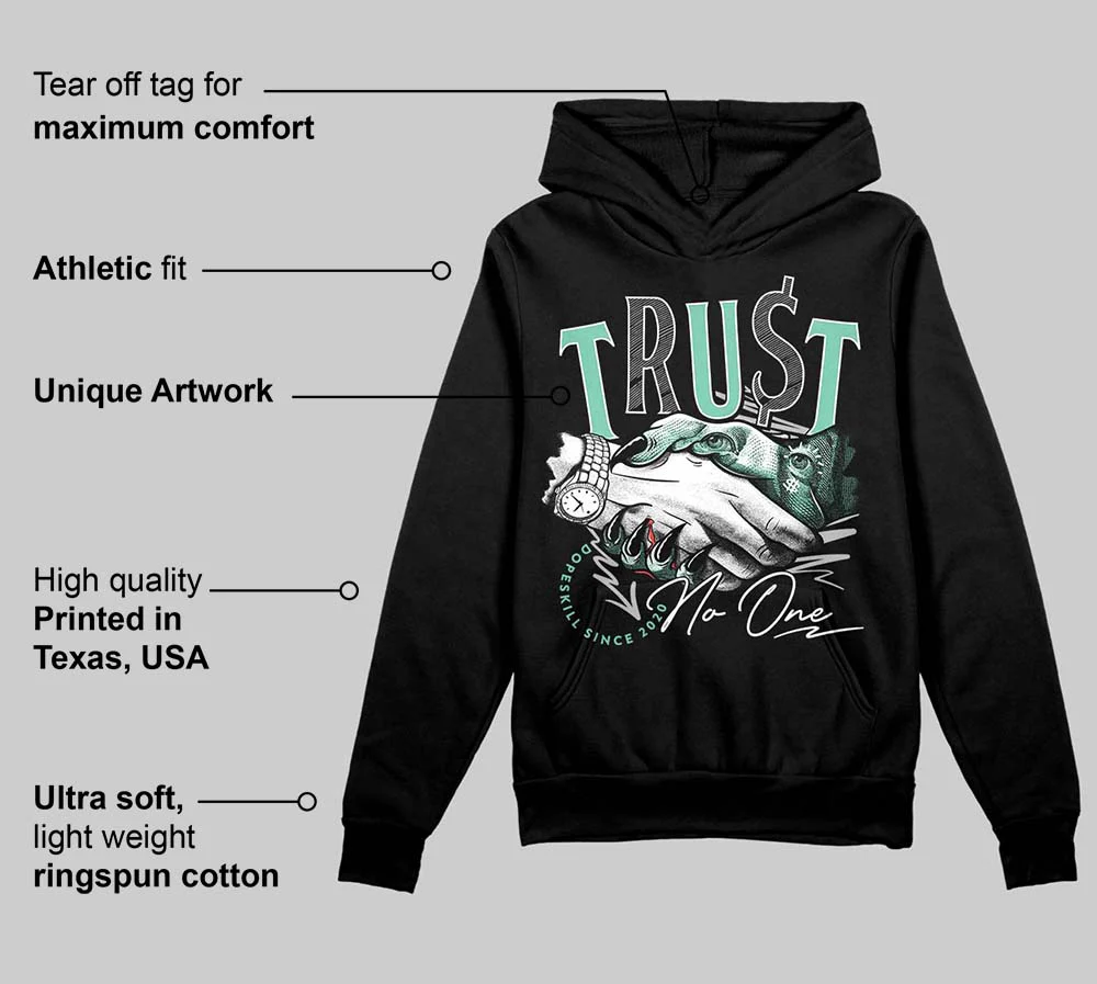 Green Glow 3s DopeSkill Hoodie Sweatshirt Trust No One Graphic - Image 3