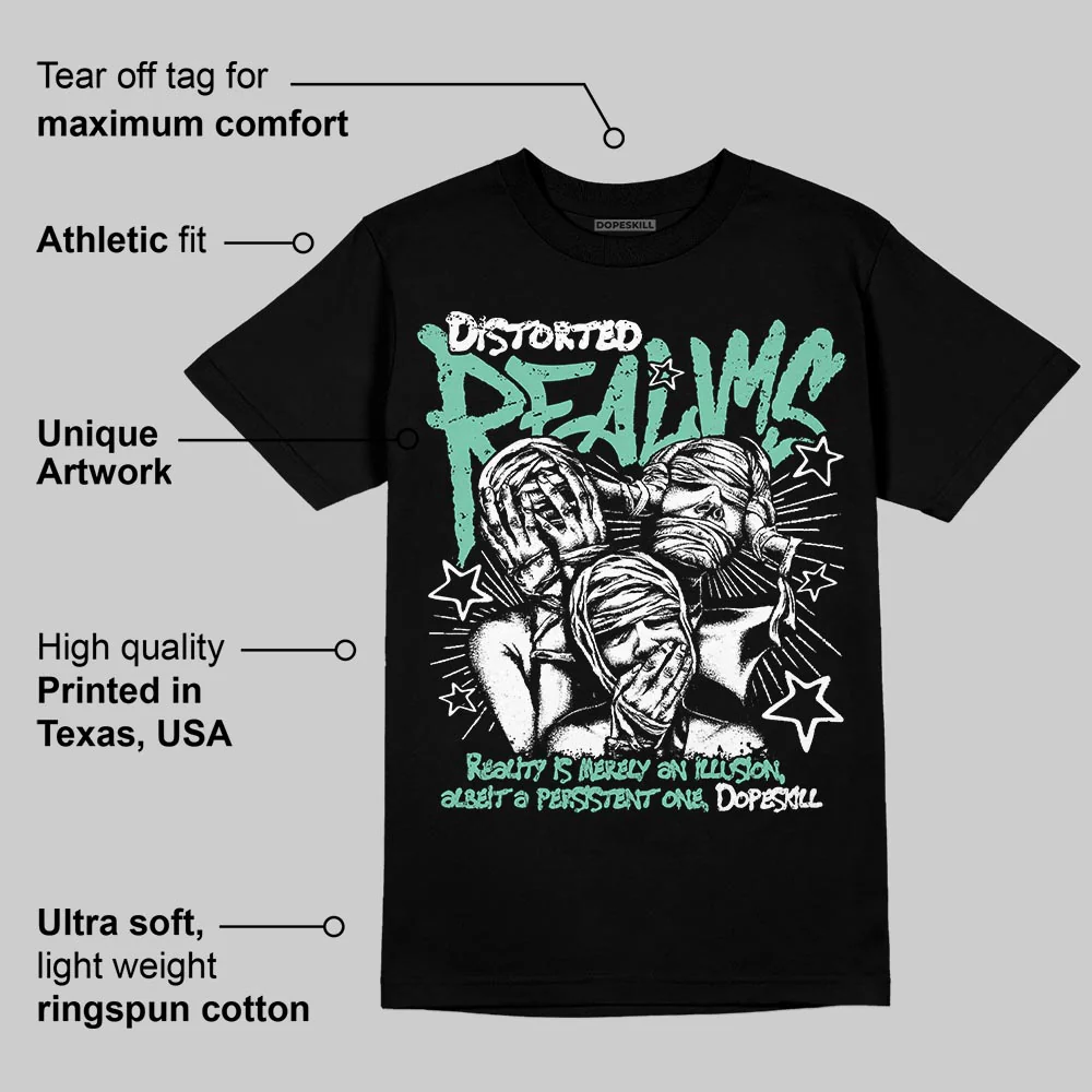 Green Glow 3s DopeSkill T-Shirt Distorted Realms Graphic - Image 3