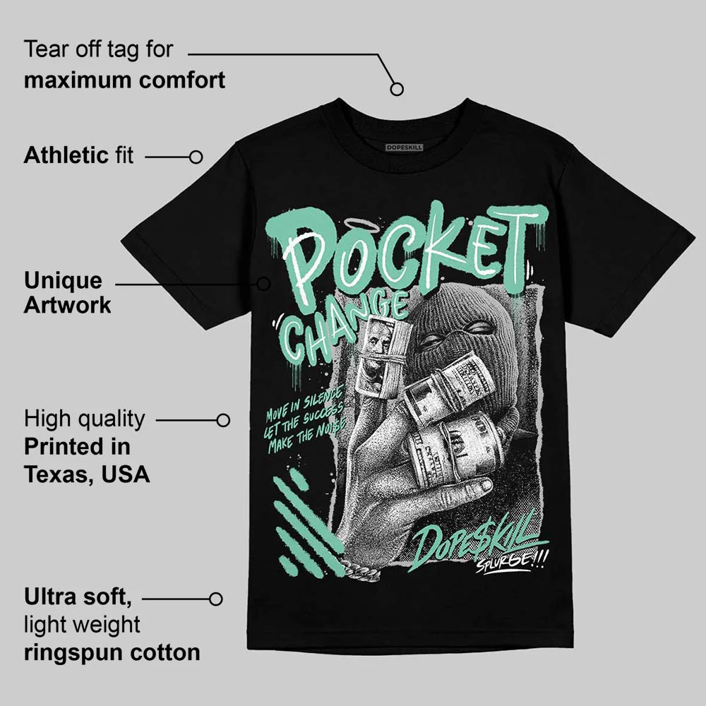 Green Glow 3s DopeSkill T-Shirt Pocket Change Graphic - Image 3