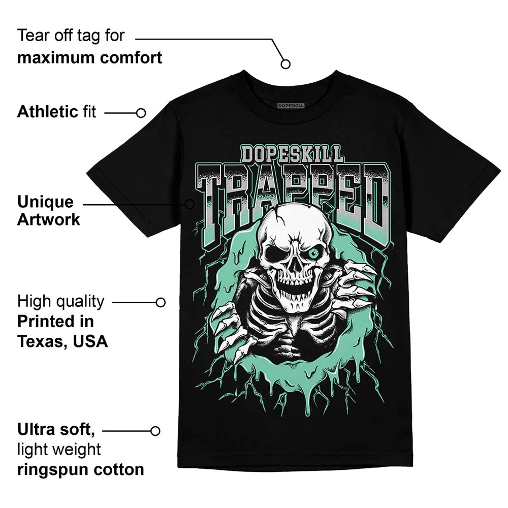 Green Glow 3s DopeSkill T-Shirt Trapped Halloween Graphic - Image 3