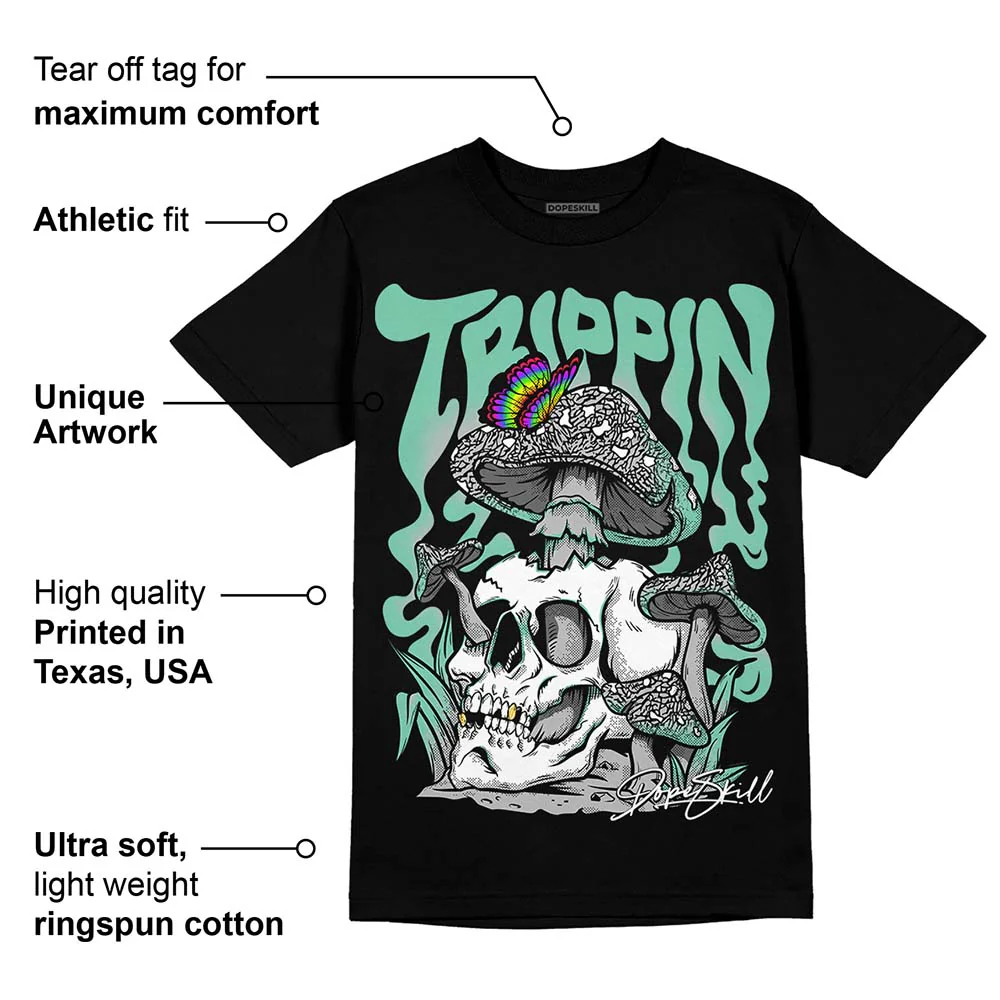 Green Glow 3s DopeSkill T-Shirt Trippin Graphic - Image 3