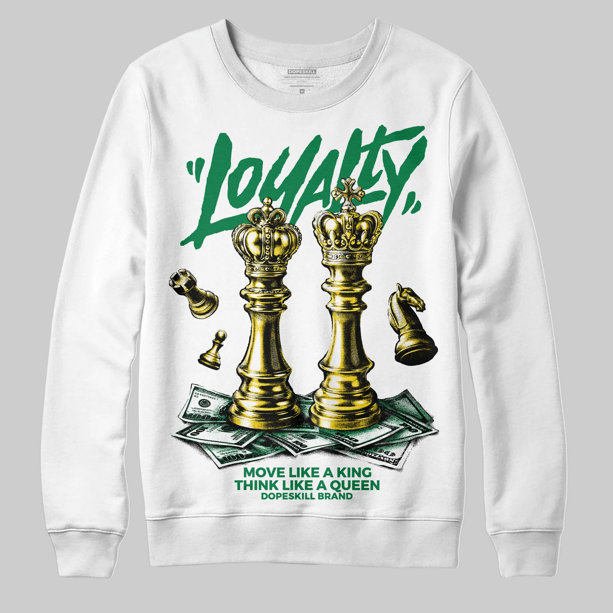 Green 'Loyalty' DopeSkill Graphic Sweatshirt