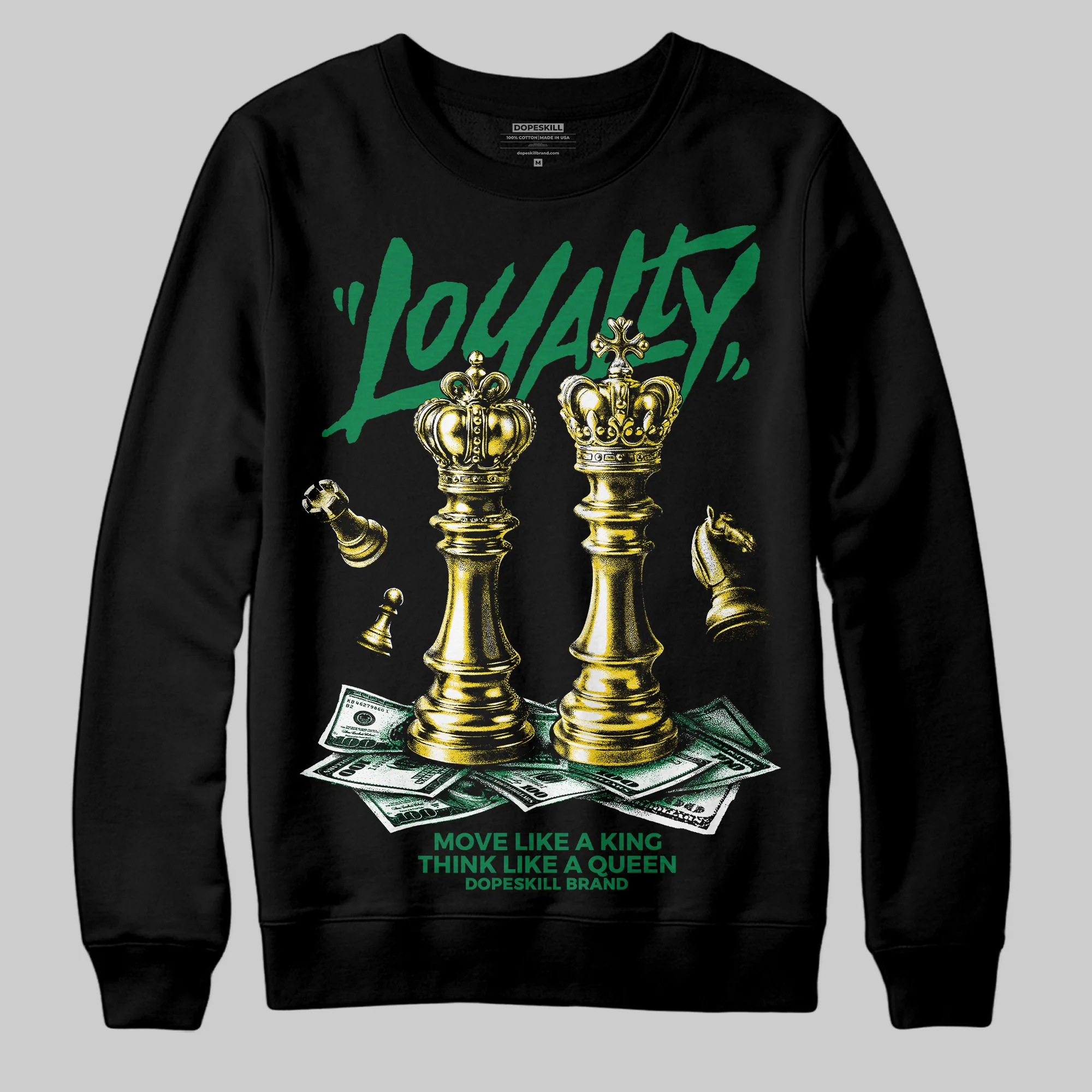 Green 'Loyalty' DopeSkill Graphic Sweatshirt - Image 2