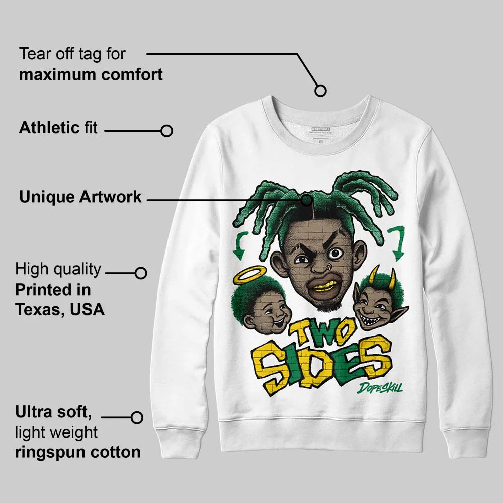 Green 'Two Sides' DopeSkill Graphic Sweatshirt - Image 3