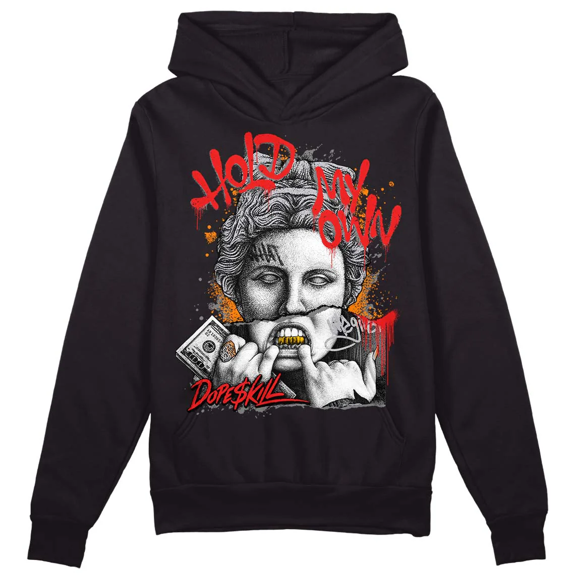Grey Collection DopeSkill Hoodie Sweatshirt Hold My Own Graphic - Image 2