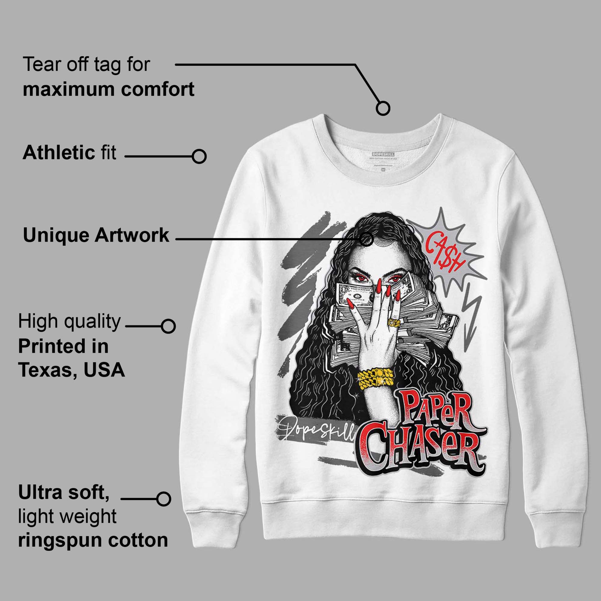Grey Collection DopeSkill Sweatshirt NPC Graphic - Image 3