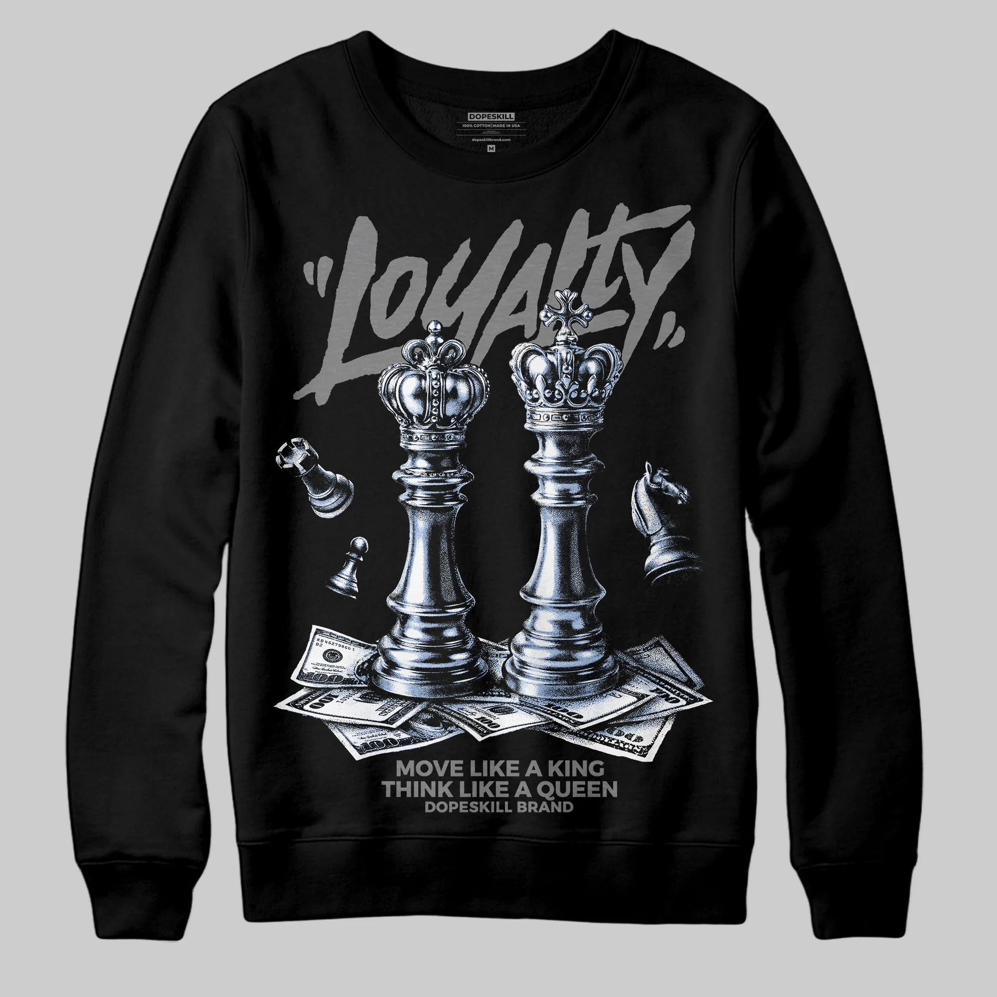Grey 'Loyalty' DopeSkill Graphic Sweatshirt - Image 2