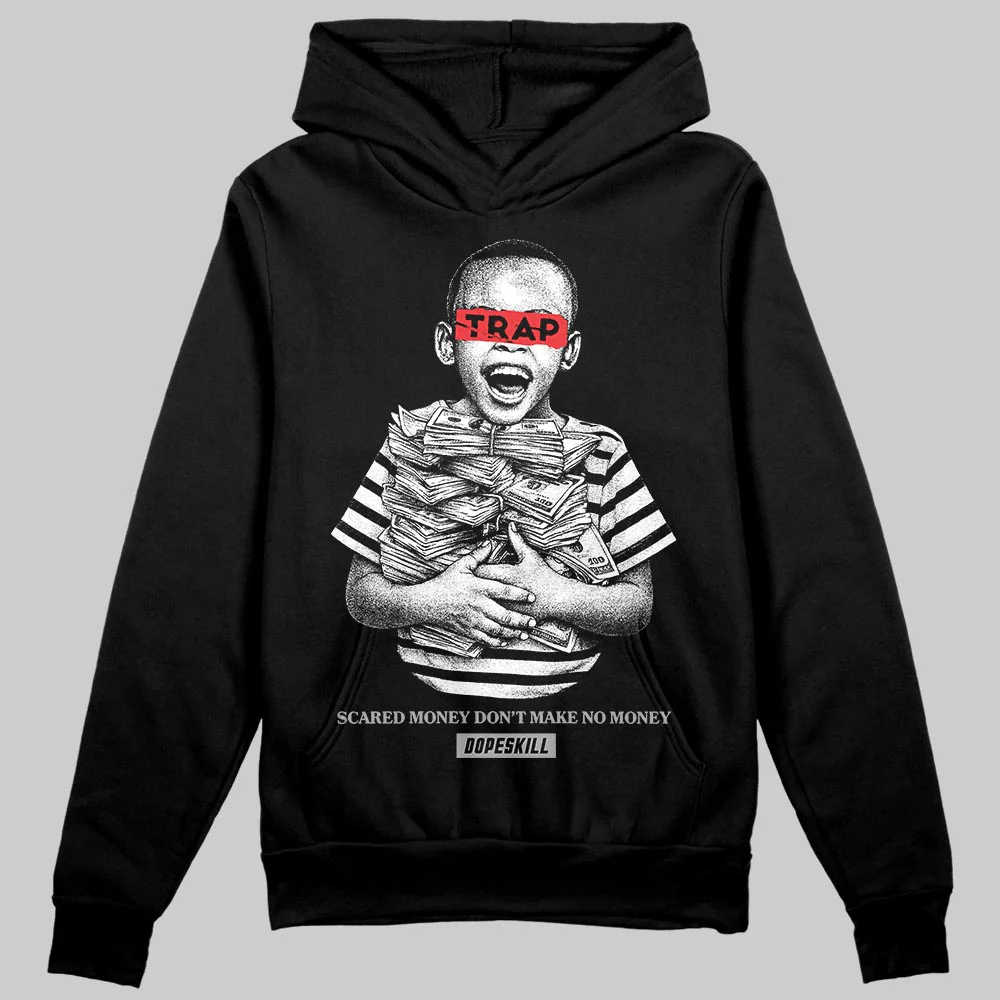 Grey 'Scared Money Don't Make No Money' DopeSkill Graphic Hoodie - Image 2