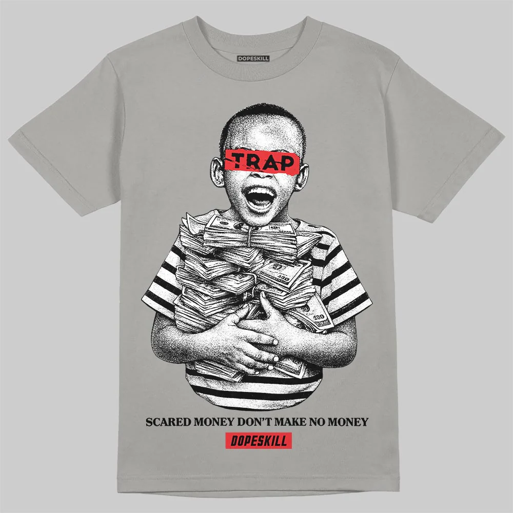Grey 'Scared Money Don't Make No Money' DopeSkill Graphic T-Shirt - Image 3
