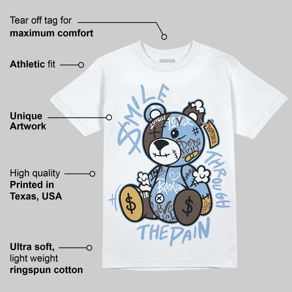 Handball Spezial Light Blue DopeSkill T-Shirt Smile Through The Pain Graphic - Image 4