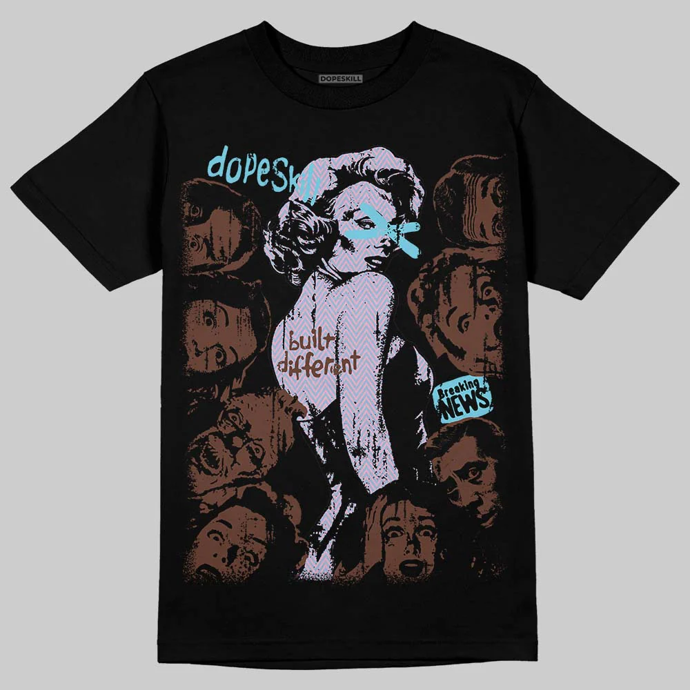 Harris Tweed x Denim Turquoise Dunk DopeSkill T-Shirt Built Different Graphic