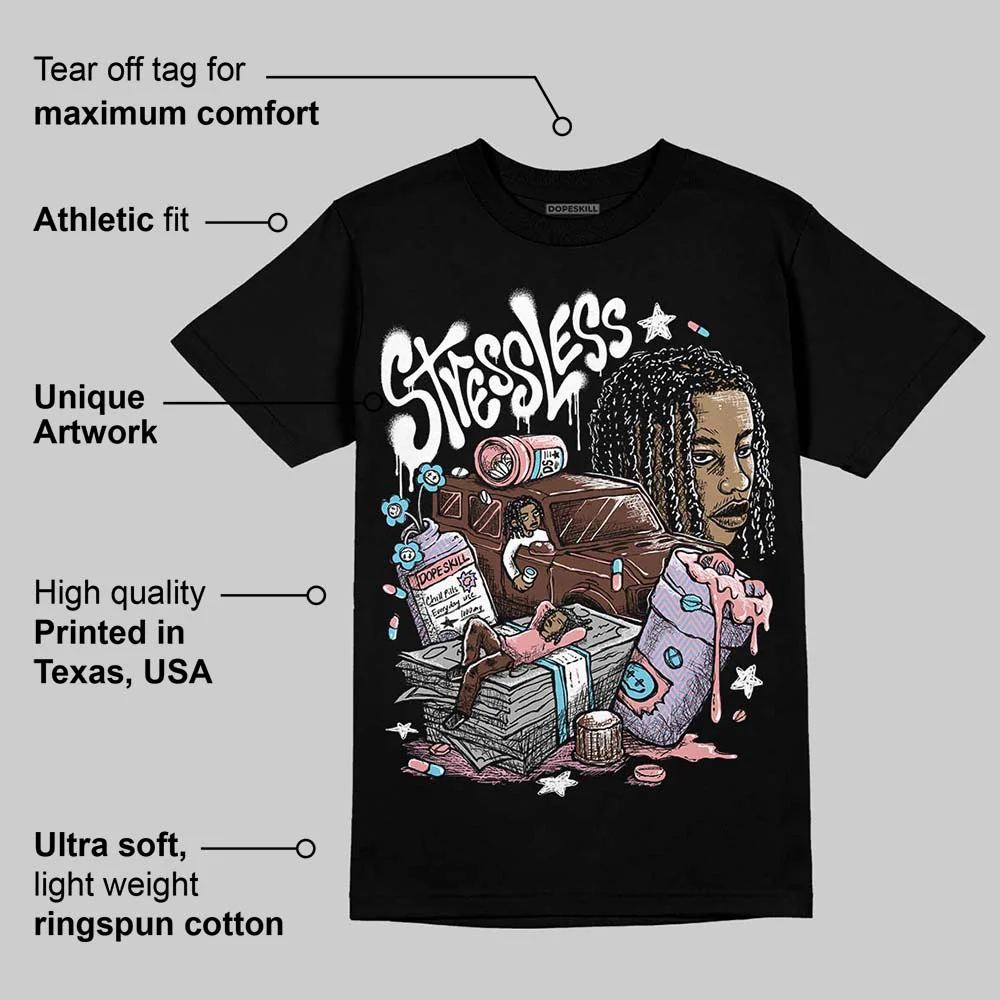 Harris Tweed x Denim Turquoise Dunk DopeSkill T-Shirt Stressless Graphic - Image 3