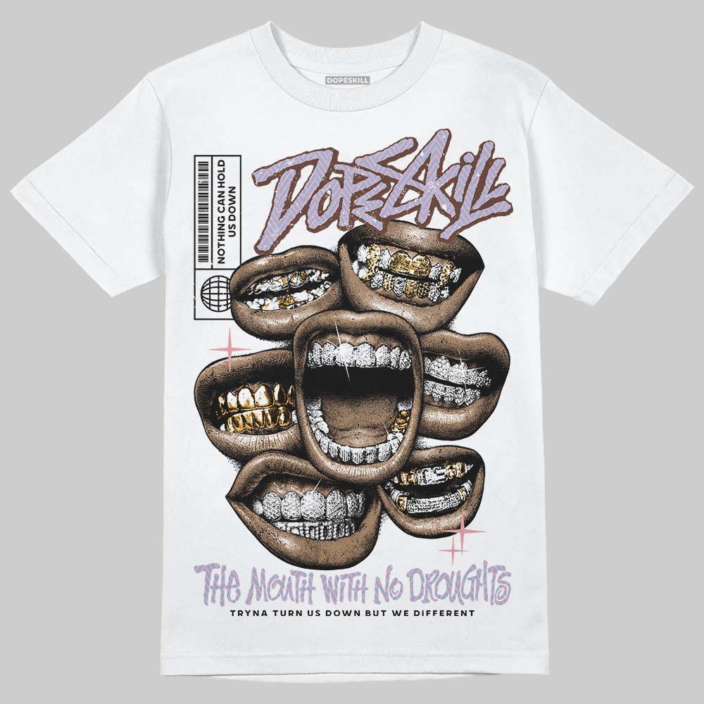 Harris Tweed x Denim Turquoise Dunk DopeSkill T-Shirt The Mouth With No Droughts Graphic - Image 2