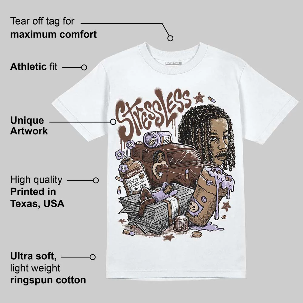 Harris Tweed x Sesame/Violet Mist Dunk DopeSkill T-Shirt Stressless Graphic - Image 3
