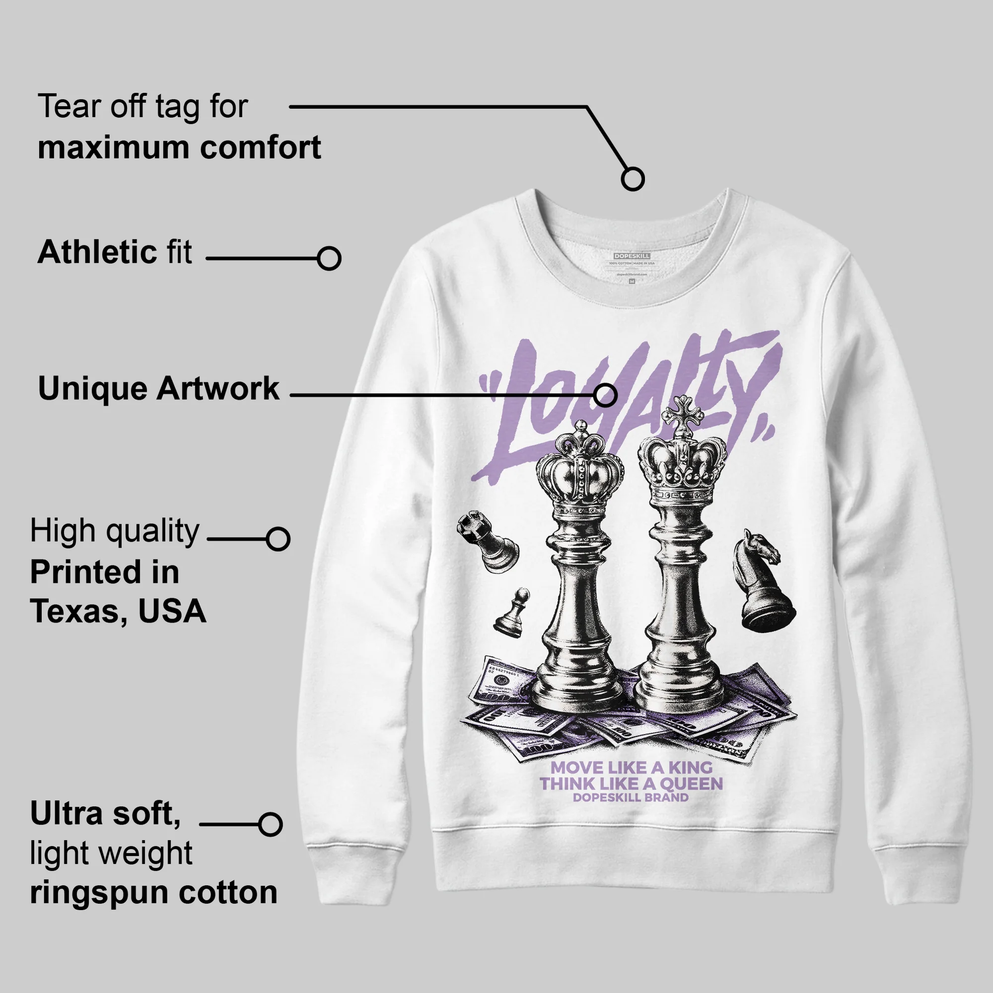 Hydrangeas 10s DopeSkill Sweatshirt Loyalty Graphic - Image 3