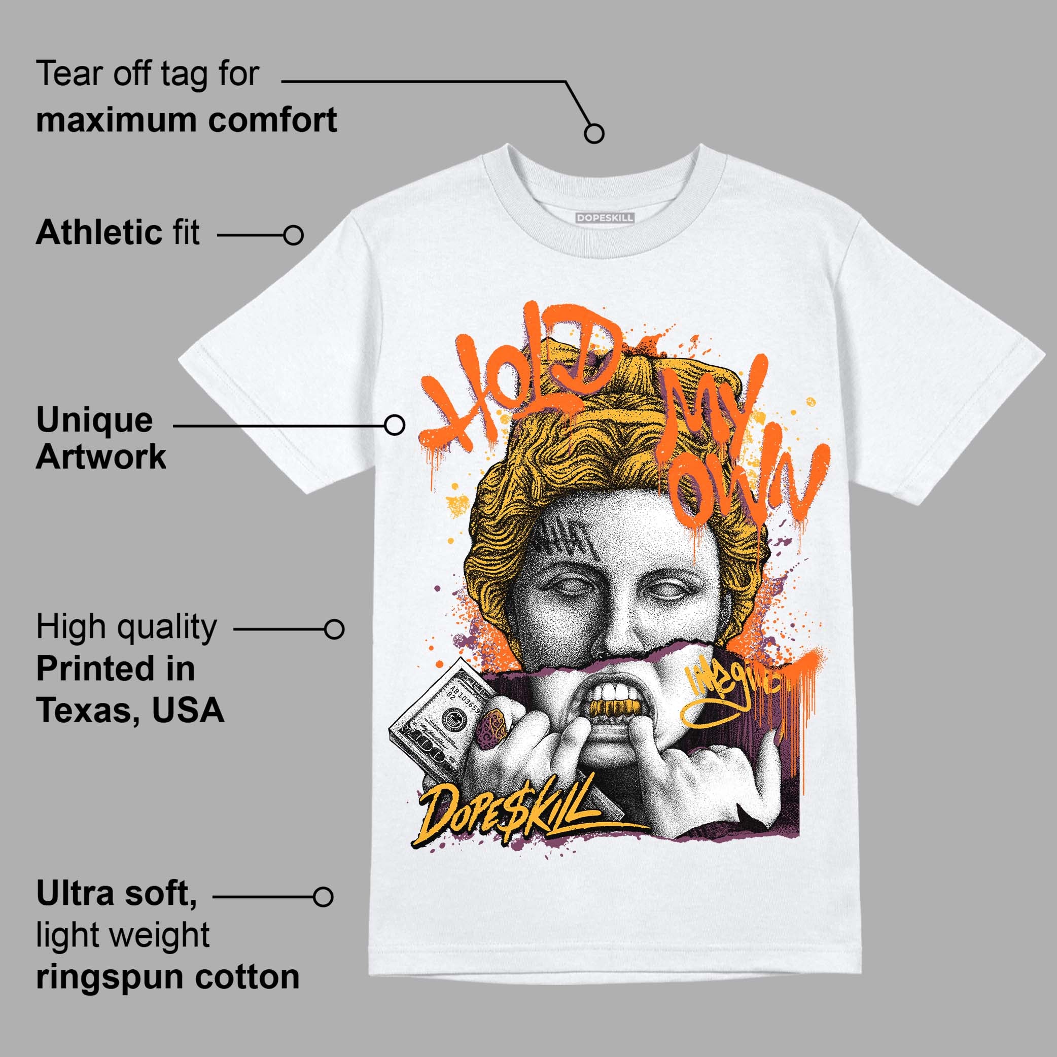 AJ 1 Retro High OG Brotherhood DopeSkill T-Shirt Hold My Own Graphic - Image 3