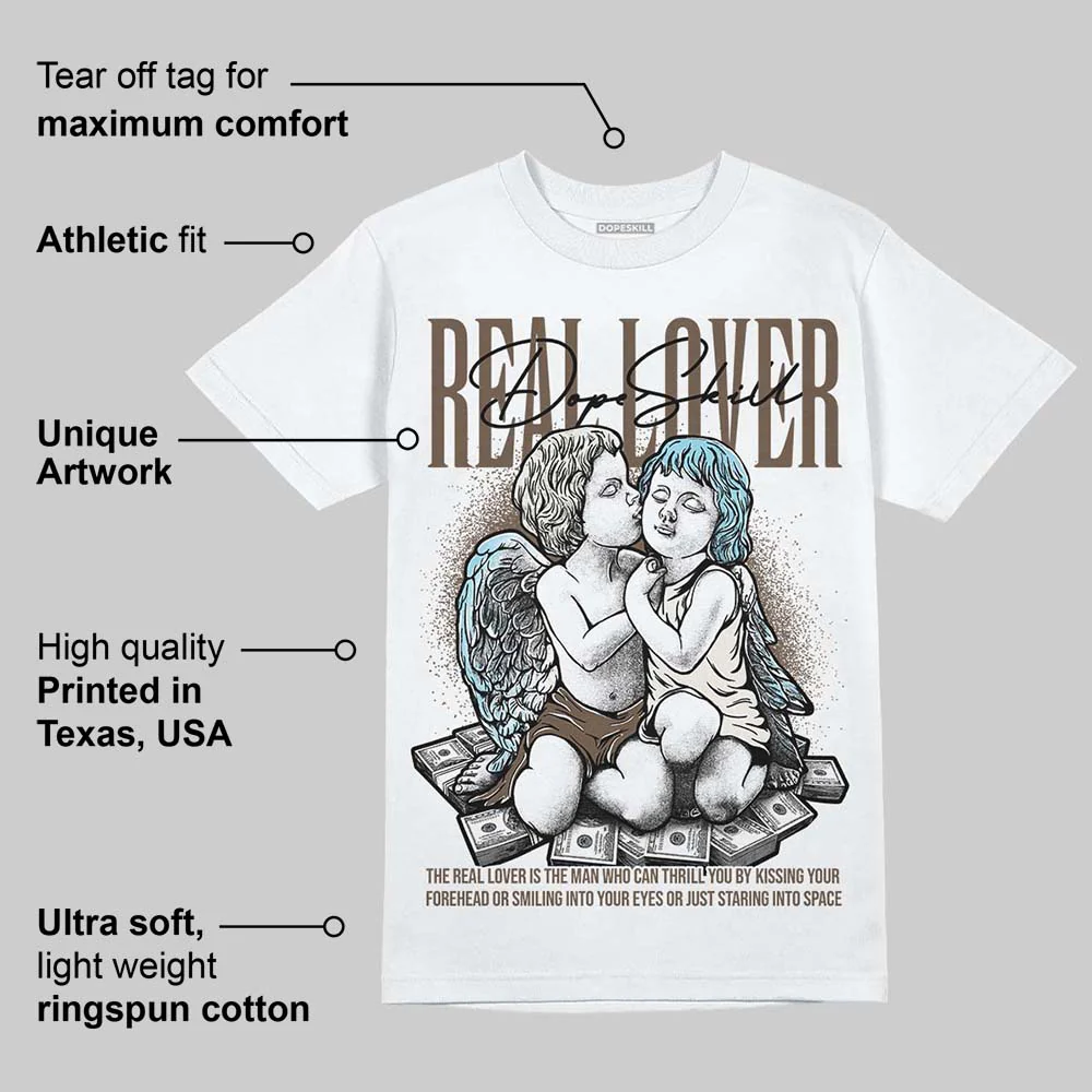 Kayano 12.1 Cream/Stillwater DopeSkill T-Shirt Real Lover Graphic - Image 3