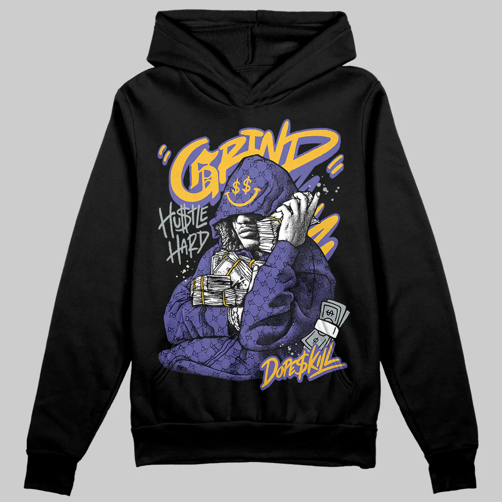 Lakers 4s DopeSkill Hoodie Sweatshirt Grind Pray Graphic